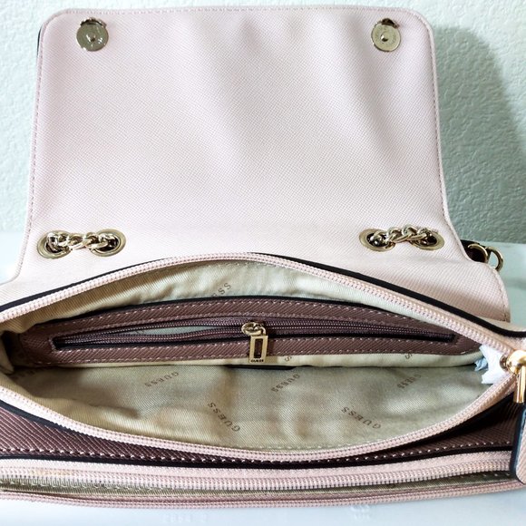 New GUESS Pink Mauve Convertible Crossbody Purse Wallet Set Multi Ynes VG840221 - Picture 5 of 8